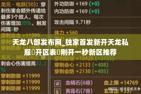 天龙八部发布网_独家首发新开天龙私服▷开区表◁刚开一秒新区推荐