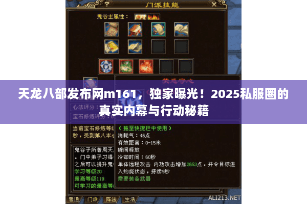 天龙八部发布网m161,独家曝光!2025私服圈的真实内幕与行动秘籍 天龙八部发布网m161,独家曝光!2025私服圈的真实内幕与行动秘籍