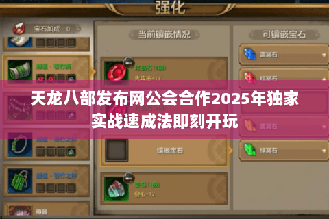 天龙八部发布网公会合作2025年独家实战速成法即刻开玩 天龙八部发布网公会合作2025年独家实战速成法即刻开玩