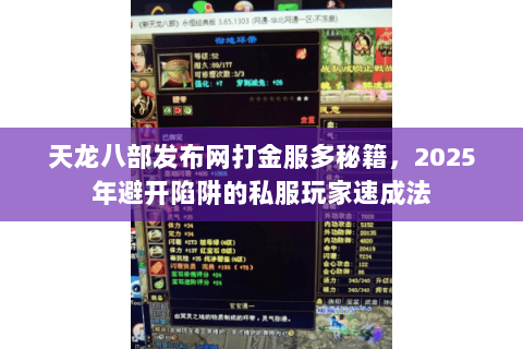 天龙八部发布网打金服多秘籍,2025年避开陷阱的私服玩家速成法 天龙八部发布网打金服多秘籍,2025年避开陷阱的私服玩家速成法