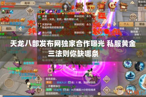 天龙八部发布网独家合作曝光 私服黄金三法则你缺哪条 天龙八部发布网独家合作曝光 私服黄金三法则你缺哪条