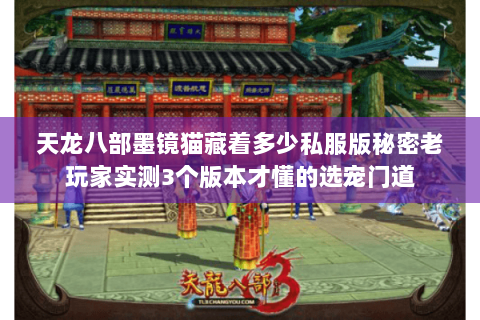 天龙八部墨镜猫藏着多少私服版秘密老玩家实测3个版本才懂的选宠门道 天龙八部墨镜猫藏着多少私服版秘密老玩家实测3个版本才懂的选宠门道