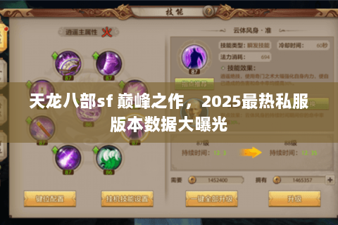 天龙八部sf 巅峰之作,2025最热私服版本数据大曝光 天龙八部sf 巅峰之作,2025最热私服版本数据大曝光