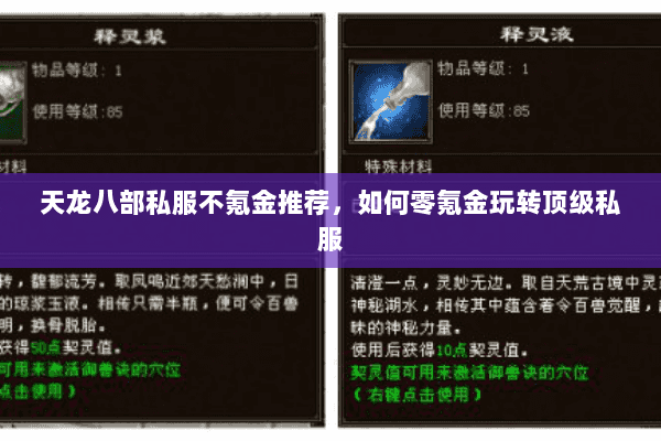 天龙八部私服不氪金推荐,如何零氪金玩转顶级私服 天龙八部私服不氪金推荐,如何零氪金玩转顶级私服