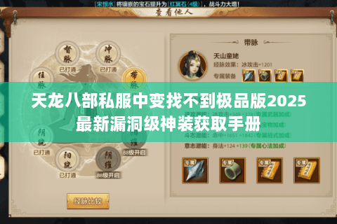 天龙八部私服中变找不到极品版2025最新漏洞级神装获取手册 天龙八部私服中变找不到极品版2025最新漏洞级神装获取手册