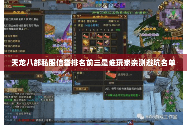 天龙八部私服信誉排名前三是谁玩家亲测避坑名单 天龙八部私服信誉排名前三是谁玩家亲测避坑名单