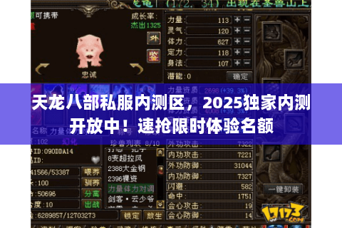 天龙八部私服内测区,2025独家内测开放中!速抢限时体验名额 天龙八部私服内测区,2025独家内测开放中!速抢限时体验名额