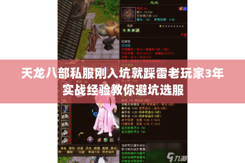 天龙八部私服刚入坑就踩雷老玩家3年实战经验教你避坑选服 天龙八部私服刚入坑就踩雷老玩家3年实战经验教你避坑选服