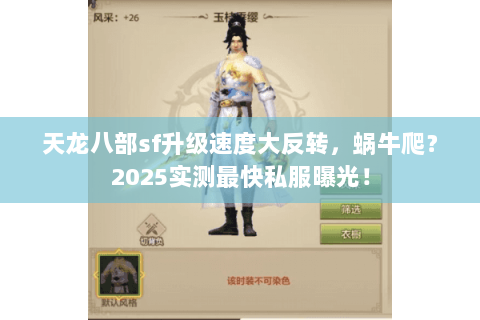 天龙八部sf升级速度大反转,蜗牛爬?2025实测最快私服曝光! 天龙八部sf升级速度大反转,蜗牛爬?2025实测最快私服曝光!