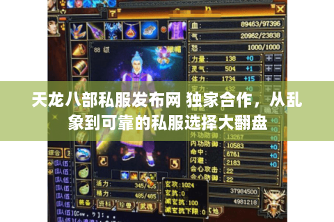 天龙八部私服发布网 独家合作,从乱象到可靠的私服选择大翻盘 天龙八部私服发布网 独家合作,从乱象到可靠的私服选择大翻盘