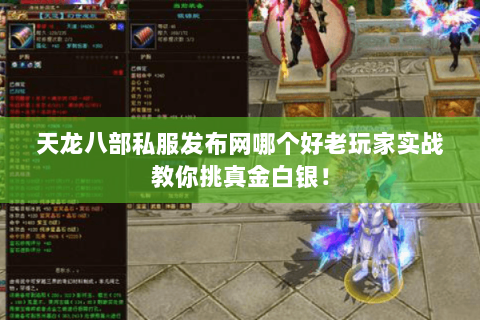 天龙八部私服发布网哪个好老玩家实战教你挑真金白银! 天龙八部私服发布网哪个好老玩家实战教你挑真金白银!