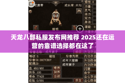天龙八部私服发布网推荐 2025还在运营的靠谱选择都在这了 天龙八部私服发布网推荐 2025还在运营的靠谱选择都在这了