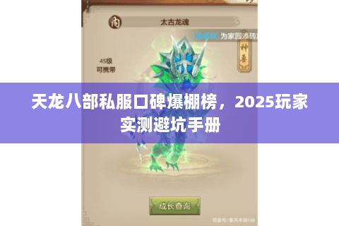 天龙八部私服口碑爆棚榜,2025玩家实测避坑手册 天龙八部私服口碑爆棚榜,2025玩家实测避坑手册