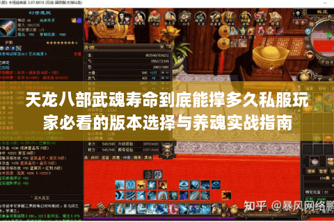 天龙八部武魂寿命到底能撑多久私服玩家必看的版本选择与养魂实战指南