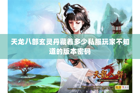 天龙八部玄灵丹藏着多少私服玩家不知道的版本密码 天龙八部玄灵丹藏着多少私服玩家不知道的版本密码