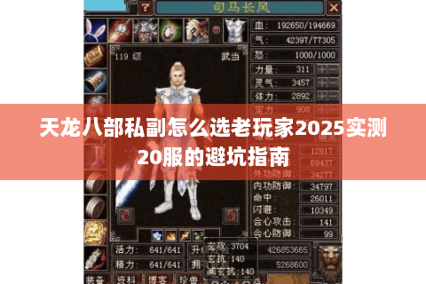 天龙八部私副怎么选老玩家2025实测20服的避坑指南 天龙八部私副怎么选老玩家2025实测20服的避坑指南