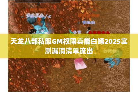 天龙八部私服GM权限真能白嫖2025实测漏洞清单流出 天龙八部私服GM权限真能白嫖2025实测漏洞清单流出