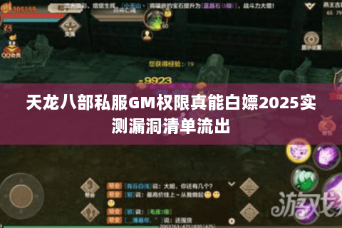 天龙八部私服GM权限真能白嫖2025实测漏洞清单流出 天龙八部私服GM权限真能白嫖2025实测漏洞清单流出
