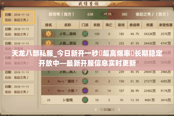 天龙八部私服_今日新开一秒▷超高爆率◁长期稳定开放中—最新开服信息实时更新 天龙八部私服_今日新开一秒▷超高爆率◁长期稳定开放中—最新开服信息实时更新