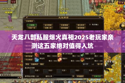 天龙八部私服爆火真相2025老玩家亲测这五家绝对值得入坑 天龙八部私服爆火真相2025老玩家亲测这五家绝对值得入坑