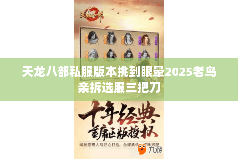 天龙八部私服版本挑到眼晕2025老鸟亲拆选服三把刀 天龙八部私服版本挑到眼晕2025老鸟亲拆选服三把刀