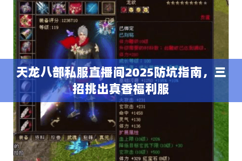 天龙八部私服直播间2025防坑指南,三招挑出真香福利服 天龙八部私服直播间2025防坑指南,三招挑出真香福利服