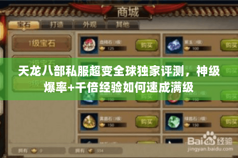 天龙八部私服超变全球独家评测,神级爆率+千倍经验如何速成满级 天龙八部私服超变全球独家评测,神级爆率+千倍经验如何速成满级