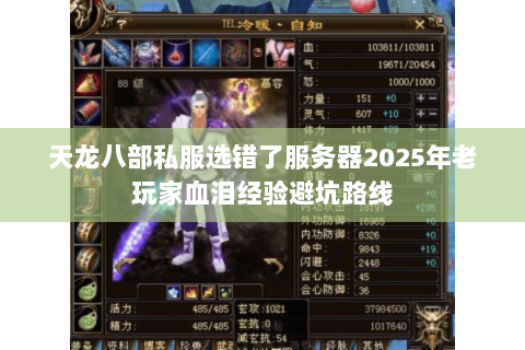 天龙八部私服选错了服务器2025年老玩家血泪经验避坑路线 天龙八部私服选错了服务器2025年老玩家血泪经验避坑路线