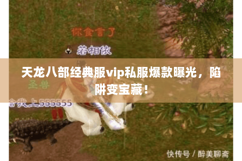 天龙八部经典服vip私服爆款曝光,陷阱变宝藏! 天龙八部经典服vip私服爆款曝光,陷阱变宝藏!