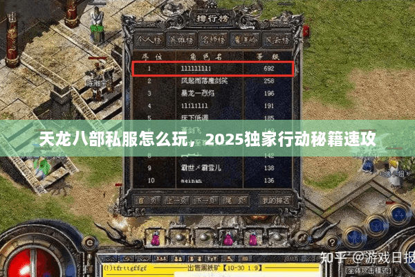 天龙八部私服怎么玩,2025独家行动秘籍速攻 天龙八部私服怎么玩,2025独家行动秘籍速攻
