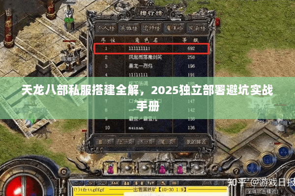 天龙八部私服搭建全解,2025独立部署避坑实战手册 天龙八部私服搭建全解,2025独立部署避坑实战手册