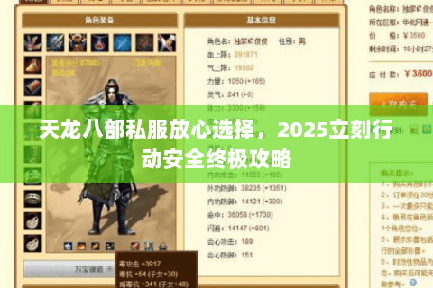 天龙八部私服放心选择,2025立刻行动安全终极攻略 天龙八部私服放心选择,2025立刻行动安全终极攻略