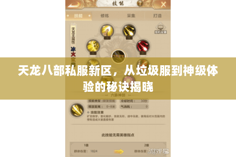 天龙八部私服新区,从垃圾服到神级体验的秘诀揭晓 天龙八部私服新区,从垃圾服到神级体验的秘诀揭晓