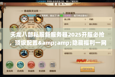 天龙八部私服新服务器2025开服必抢,顶级配置&隐藏福利一网打尽 天龙八部私服新服务器2025开服必抢,顶级配置&隐藏福利一网打尽