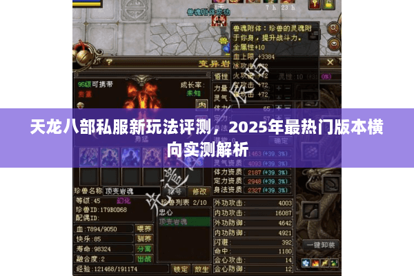 天龙八部私服新玩法评测,2025年最热门版本横向实测解析 天龙八部私服新玩法评测,2025年最热门版本横向实测解析