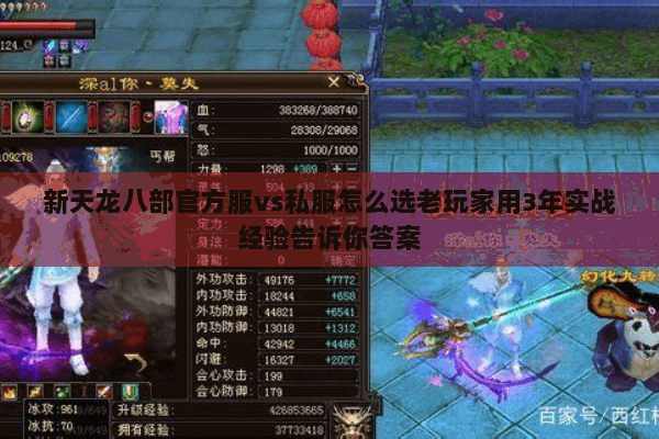 新天龙八部官方服vs私服怎么选老玩家用3年实战经验告诉你答案 新天龙八部官方服vs私服怎么选老玩家用3年实战经验告诉你答案