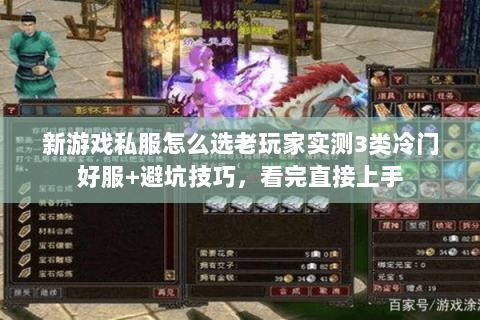 新游戏私服怎么选老玩家实测3类冷门好服+避坑技巧,看完直接上手 新游戏私服怎么选老玩家实测3类冷门好服+避坑技巧,看完直接上手