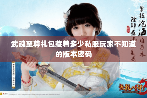 武魂至尊礼包藏着多少私服玩家不知道的版本密码