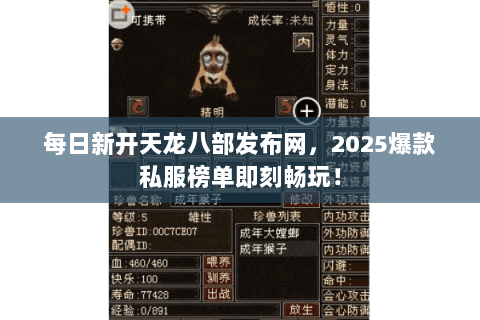 每日新开天龙八部发布网，2025爆款私服榜单即刻畅玩！