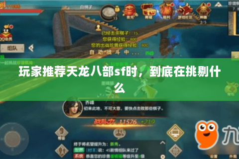 玩家推荐天龙八部sf时,到底在挑剔什么 玩家推荐天龙八部sf时,到底在挑剔什么