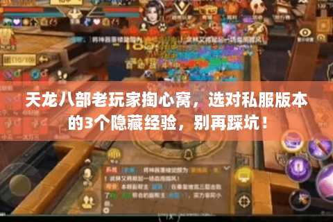 天龙八部老玩家掏心窝,选对私服版本的3个隐藏经验,别再踩坑! 天龙八部老玩家掏心窝,选对私服版本的3个隐藏经验,别再踩坑!