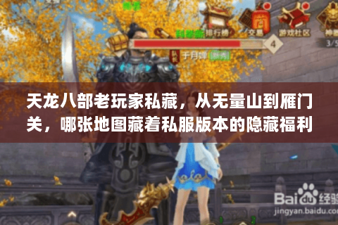 天龙八部老玩家私藏,从无量山到雁门关,哪张地图藏着私服版本的隐藏福利 天龙八部老玩家私藏,从无量山到雁门关,哪张地图藏着私服版本的隐藏福利