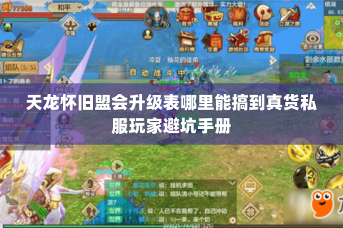 天龙怀旧盟会升级表哪里能搞到真货私服玩家避坑手册 天龙怀旧盟会升级表哪里能搞到真货私服玩家避坑手册