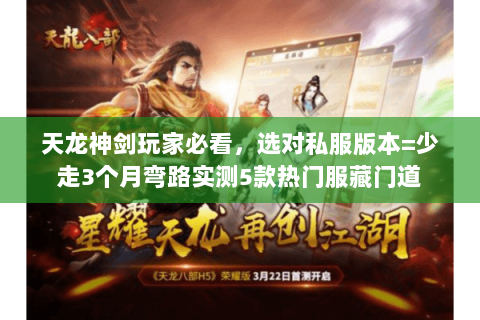 天龙神剑玩家必看，选对私服版本=少走3个月弯路实测5款热门服藏门道