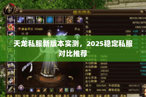 天龙私服新版本实测,2025稳定私服对比推荐 天龙私服新版本实测,2025稳定私服对比推荐