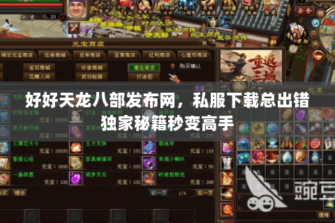 好好天龙八部发布网,私服下载总出错独家秘籍秒变高手 好好天龙八部发布网,私服下载总出错独家秘籍秒变高手