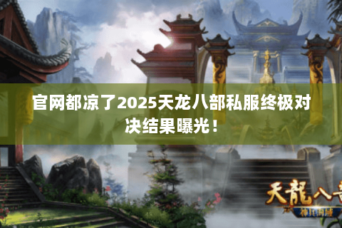 官网都凉了2025天龙八部私服终极对决结果曝光！