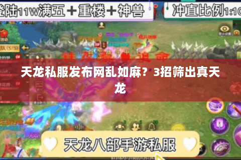 天龙私服发布网乱如麻？3招筛出真天龙