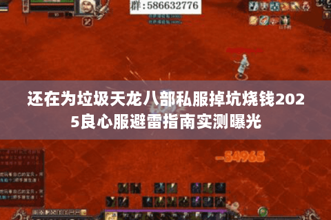 还在为垃圾天龙八部私服掉坑烧钱2025良心服避雷指南实测曝光 还在为垃圾天龙八部私服掉坑烧钱2025良心服避雷指南实测曝光