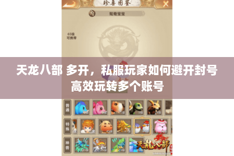 天龙八部 多开,私服玩家如何避开封号高效玩转多个账号 天龙八部 多开,私服玩家如何避开封号高效玩转多个账号